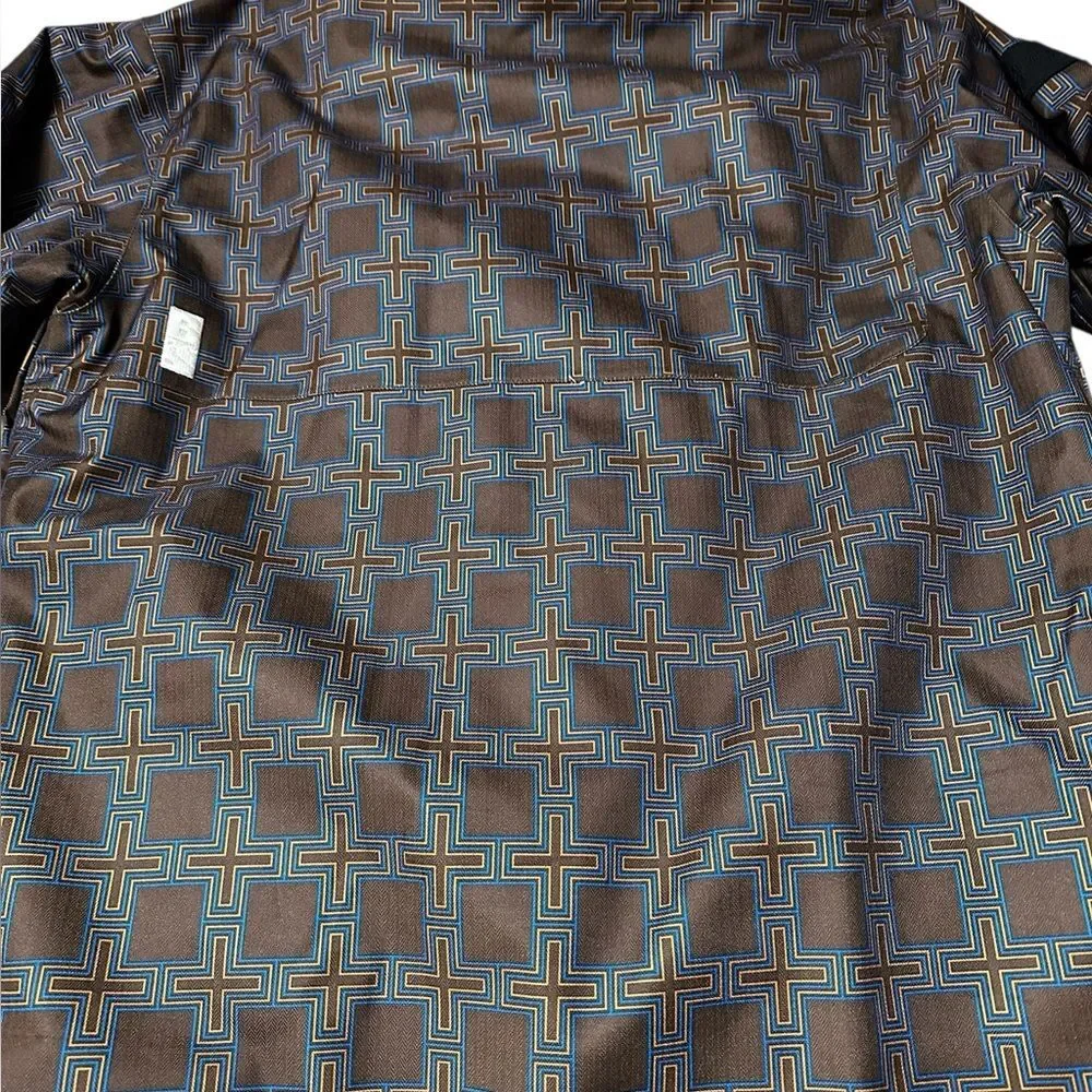 Bonfire Snowboard Ski Jacket Men’s Large Insulated Hooded Geometric